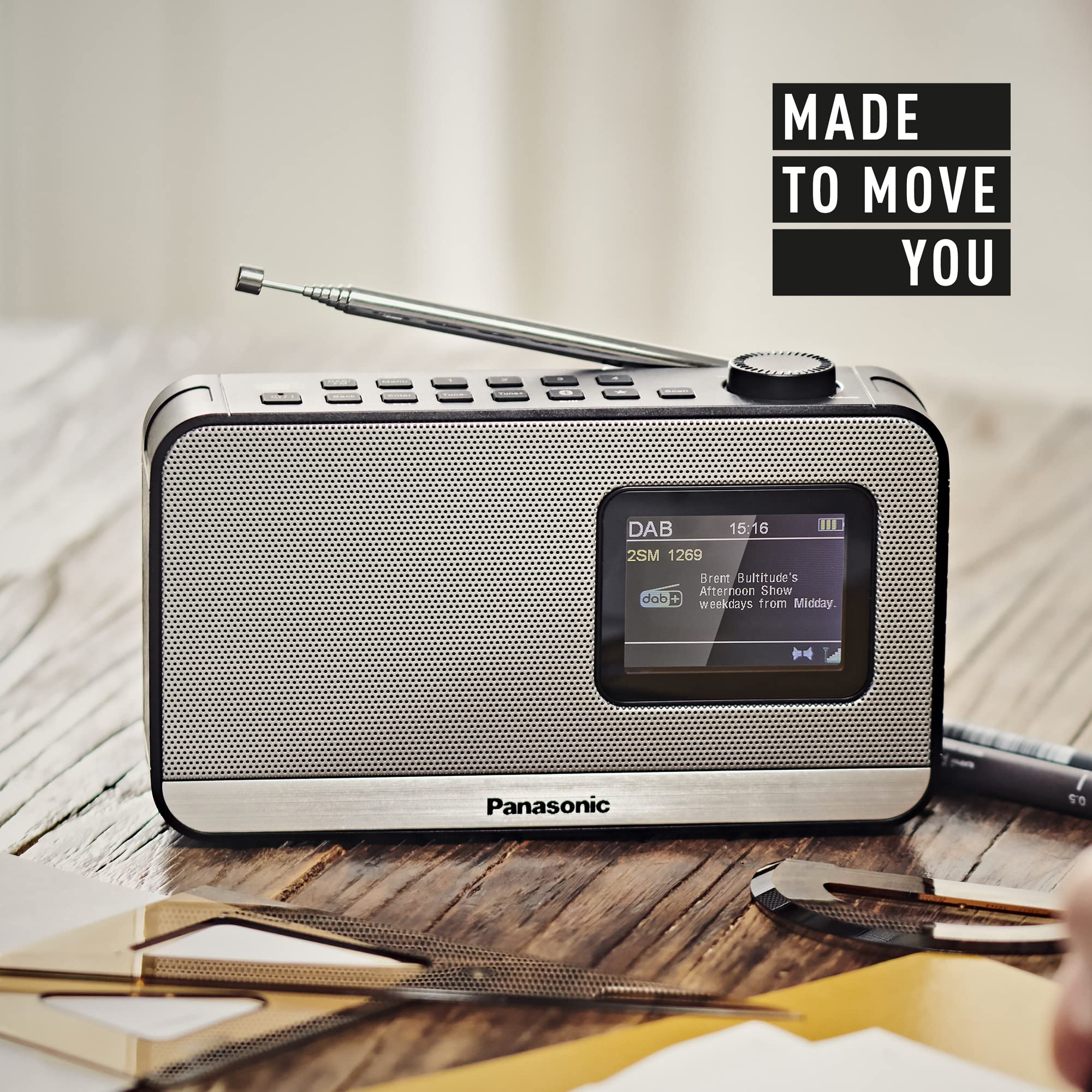 Panasonic RF-D15EG-K taşınabilir DAB+/FM dijital radyo, Bluetooth